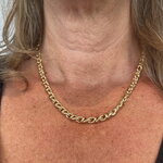 Collier Abel: collier en chaine épaisse et au design torsadé  En plaqué or 3 microns 18 carats.