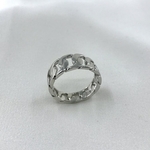Bague Alicia argent maille rigide