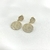 BO Donna boucles d'oreilles plaqué or martelée 2 ronds