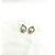 Boucles d'oreilles Corinne en forme de cercle dans lequel est inseré un anneau plus petit. En plaqué or 3 micorns