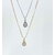 Collier Zohar: collier composé d'une chaine fine et d'un pendentif en forme de goutte tout en zirconiums blancs. En plaqué or 3 microns 18 carats et argent 925