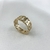 Bague Alicia plaqué or maille chaine rigide