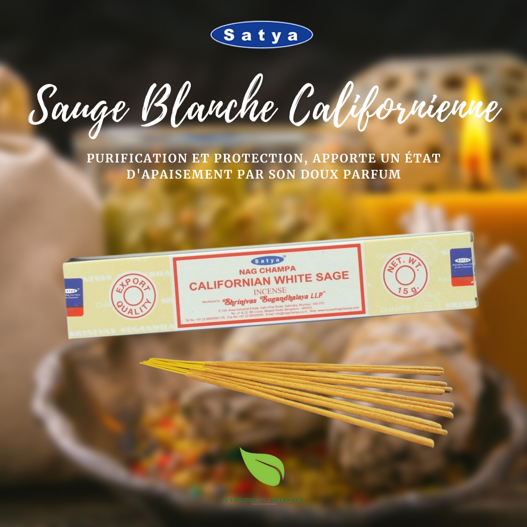 Encens Satya à la sauge blanche californienne - 15 gr