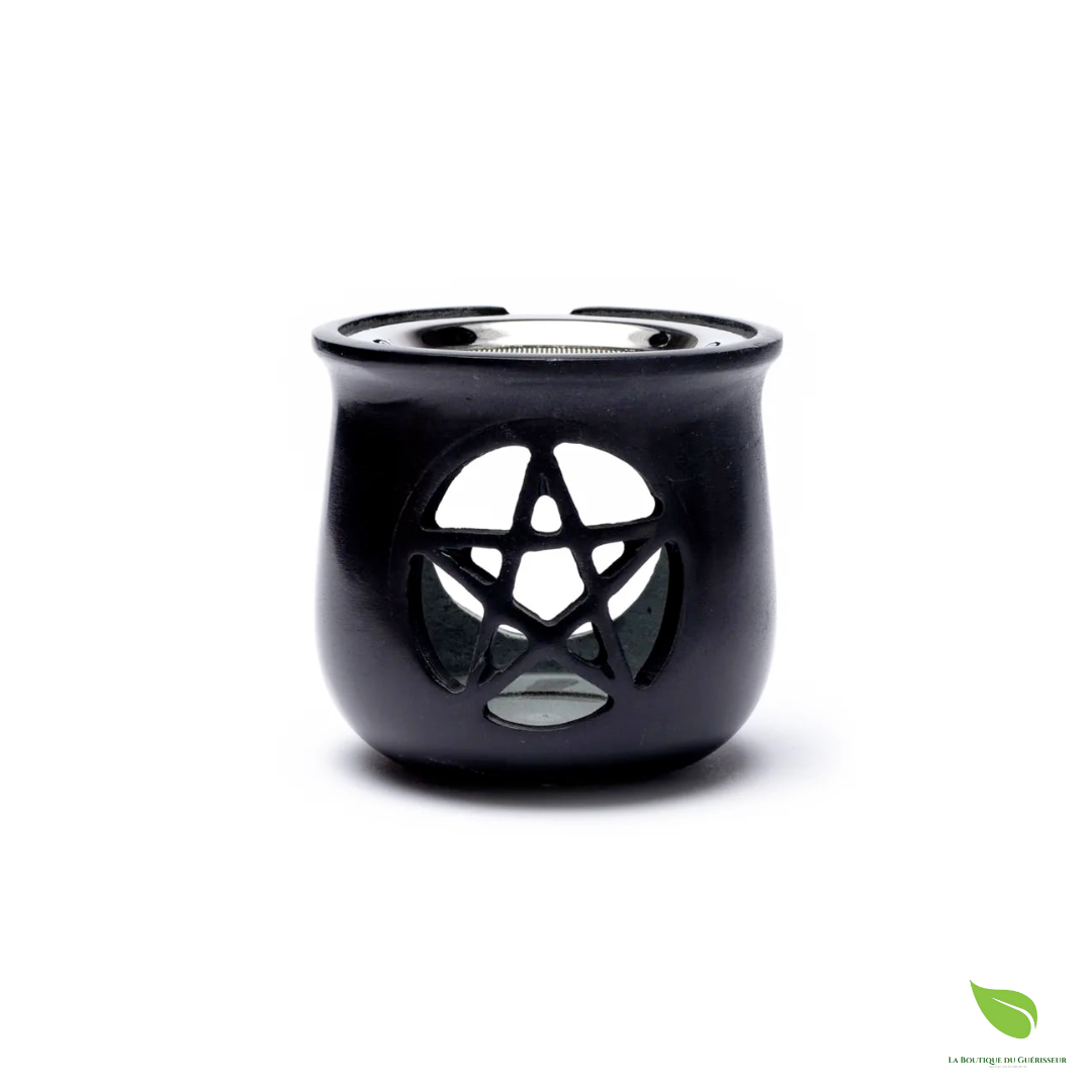 brule encens pentacle noir