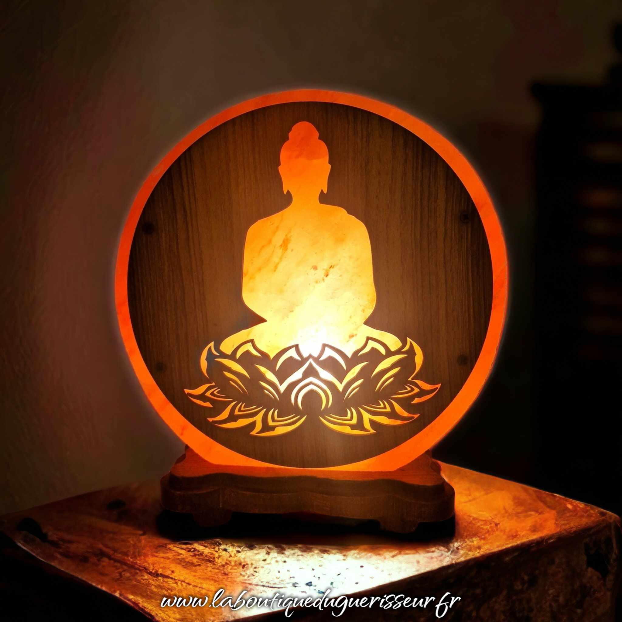 Lampe en Cristal de Sel BLANC de l'Himalaya LED USB - Ambiance Zen et Feng  Shui/Lampes de Sel de l'himalaya - La Boutique du Guérisseur