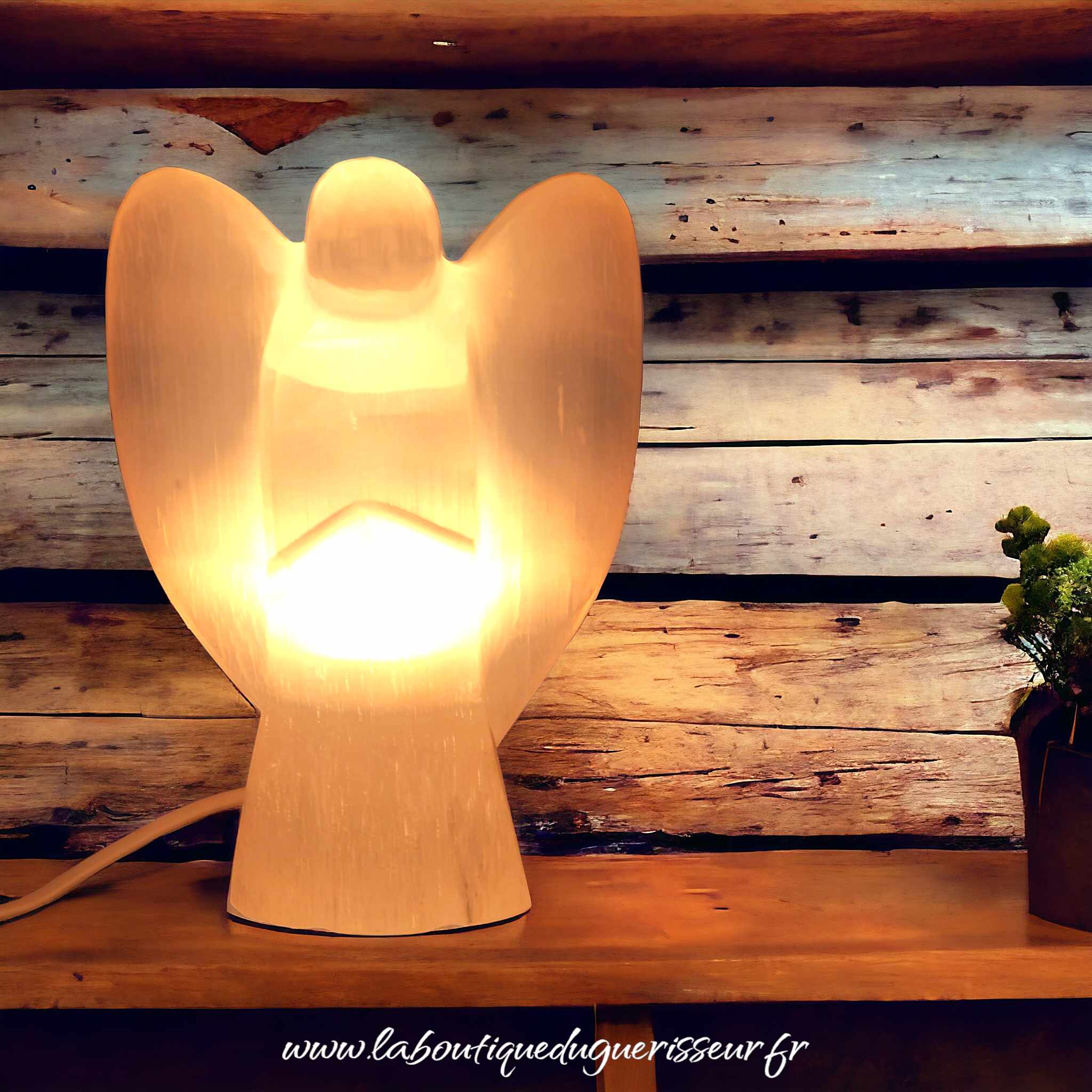 Lampe Sélénite Ange 20cm
