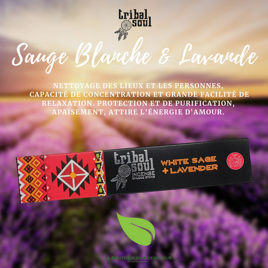 Encens TRIBAL SOUL - Sauge Blanche et Lavande Indienne