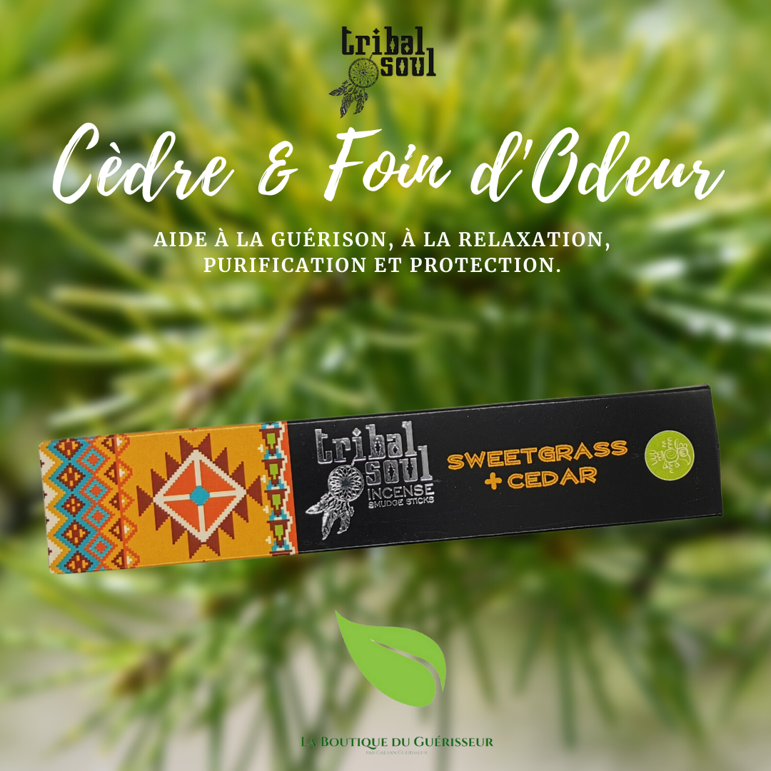 Encens TRIBAL SOUL - Cèdre du Canada & Foin d\'Odeur