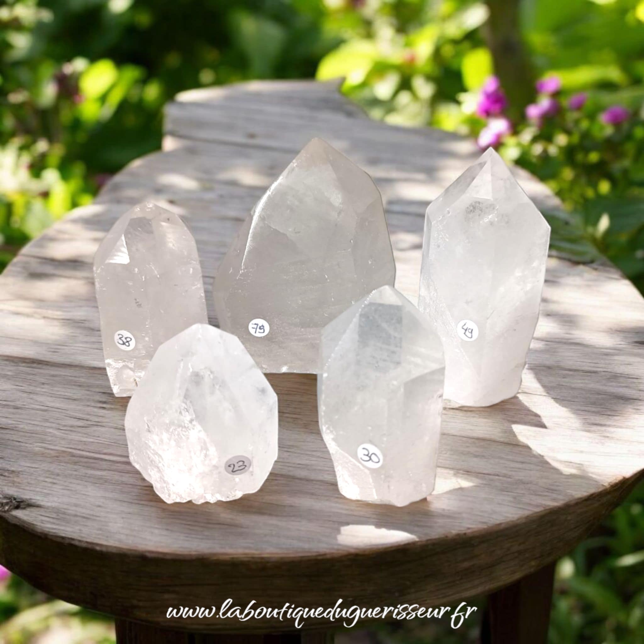 Pointes en Cristal de Roche