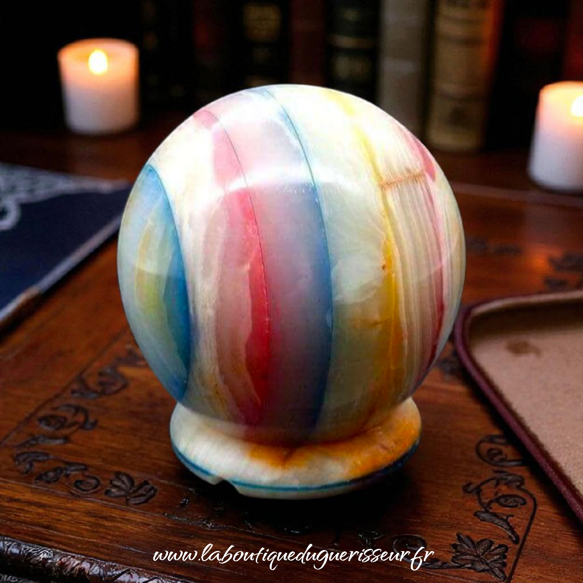 Lampe en Onyx Sphère