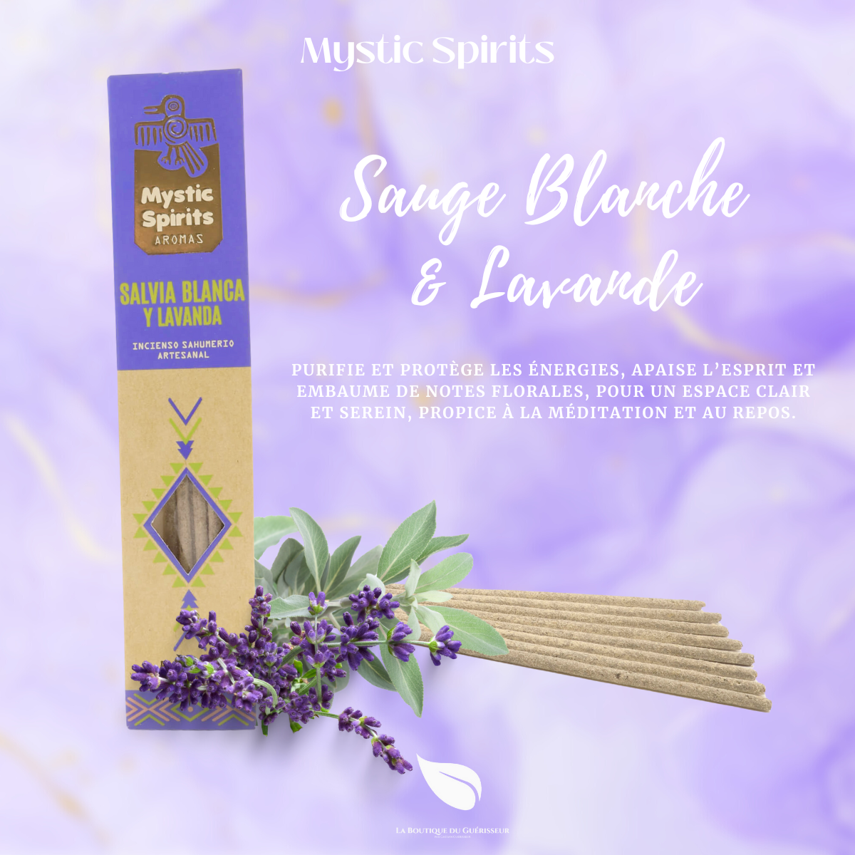 Encens MYSTIC SPIRITS - Sauge Blanche & Lavande