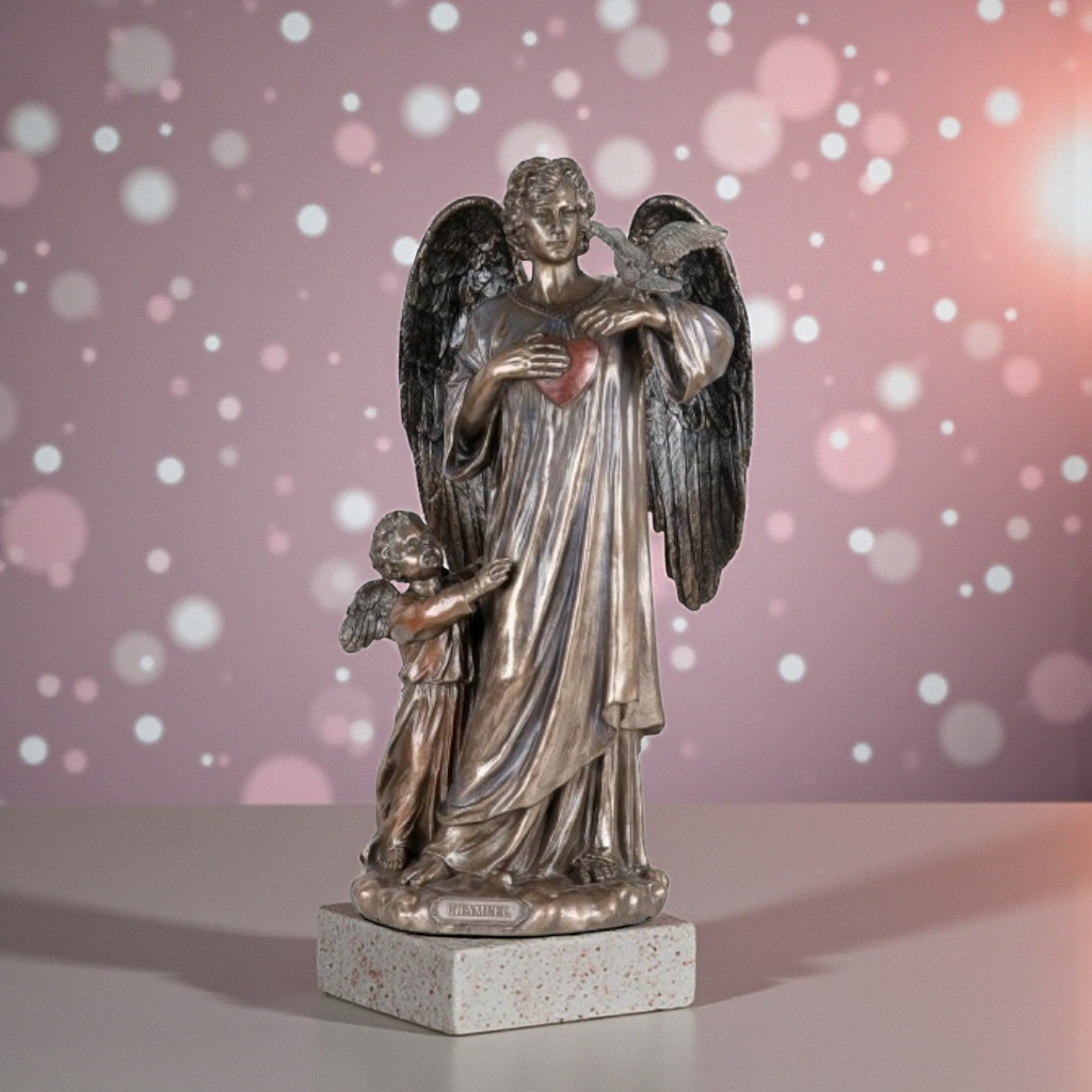 Statue Archange Samuel – Bronze coulé à froid (31 cm)