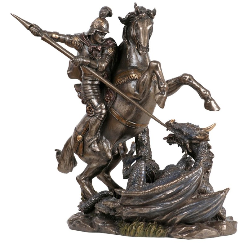 statue-bronze-coule-a-froid-de-saint-georges-h-22-cm