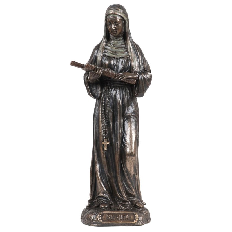 statue-bronze-coule-a-froid-de-sainte-rita-h-21-cm