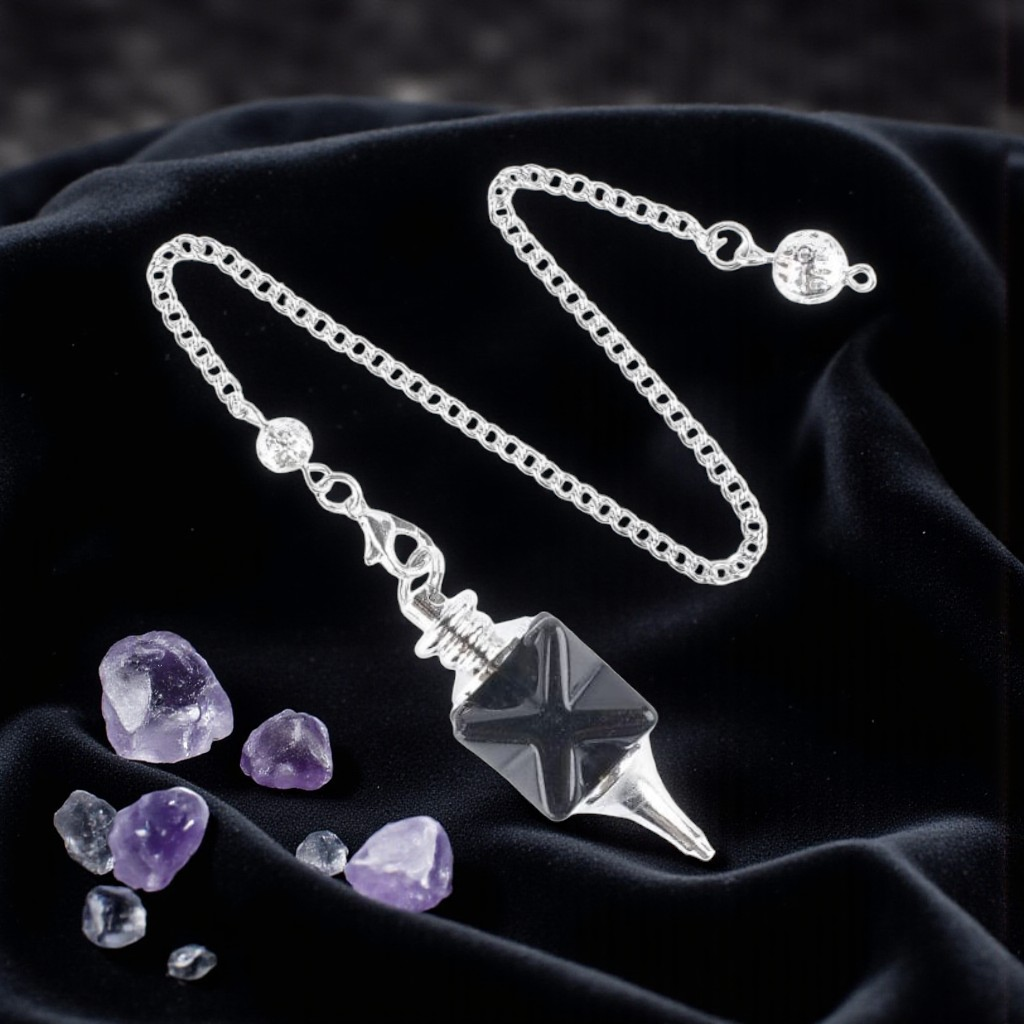 Pendule Divinatoire Merkaba – Obsidienne Noire