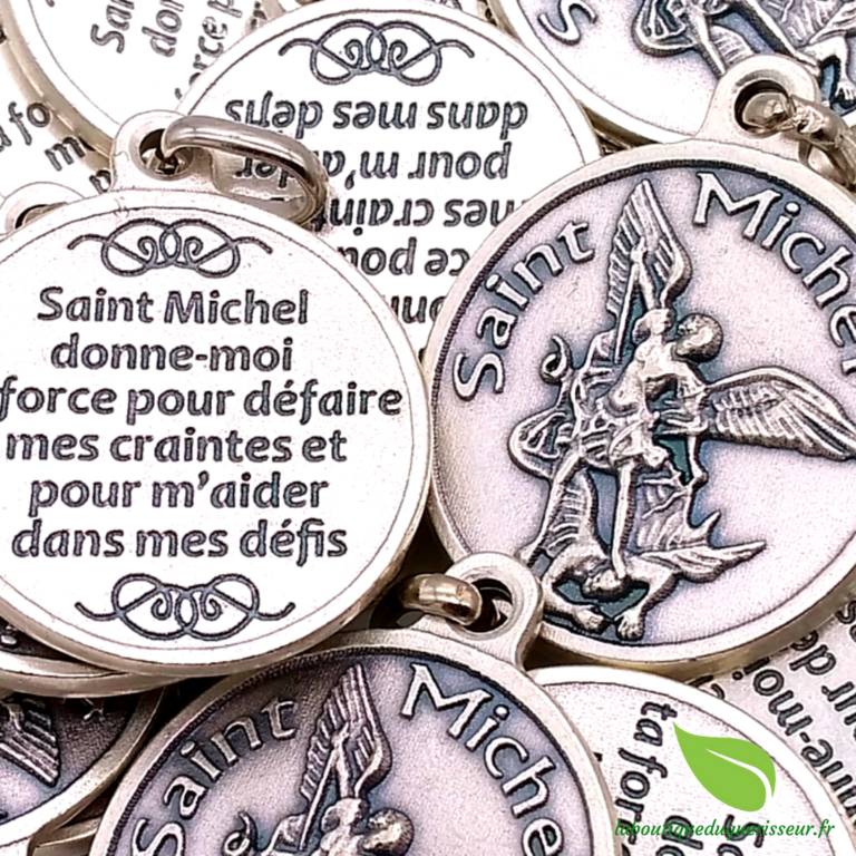 Lot De 3 Médailles Anciennes En Argent Massif XIXe Siècle – St Michel, Ste Honorine, ND