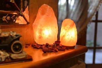 Lampe Coupe en Sel de l'Himalaya - Vibrations Cristallines