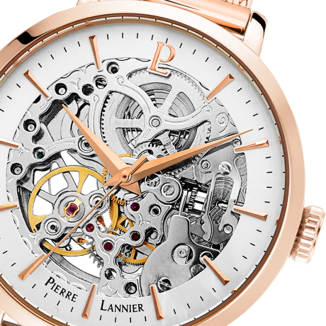 MONTRE AUTOMATIQUE FEMME 309D928 ACIER MILANAIS DORÉ ROSE - Montre