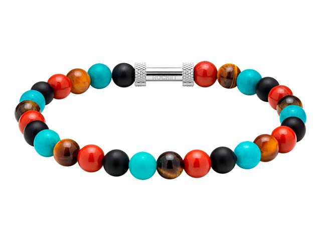 Bracelet Homme Zen perles multicolores 6mm