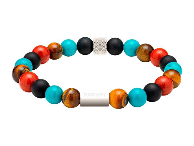 Bracelet Homme Zen perles multicolores 8mm