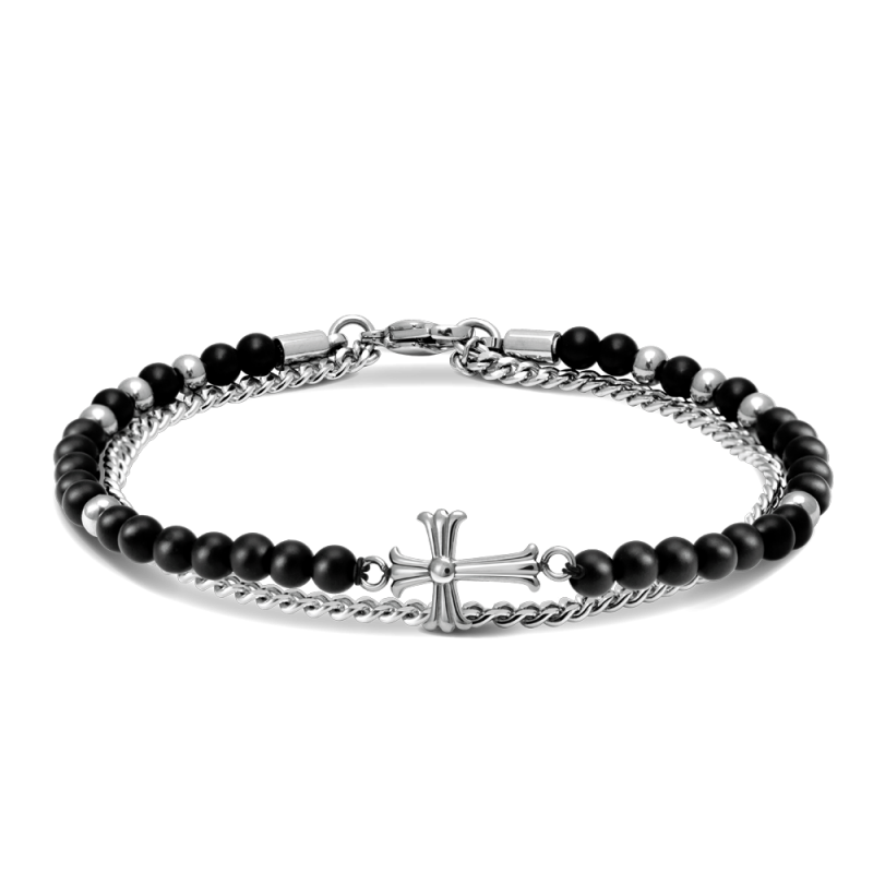 bracelet-acier-et-agates-noires-gothik-croix-celte-4mm (1)