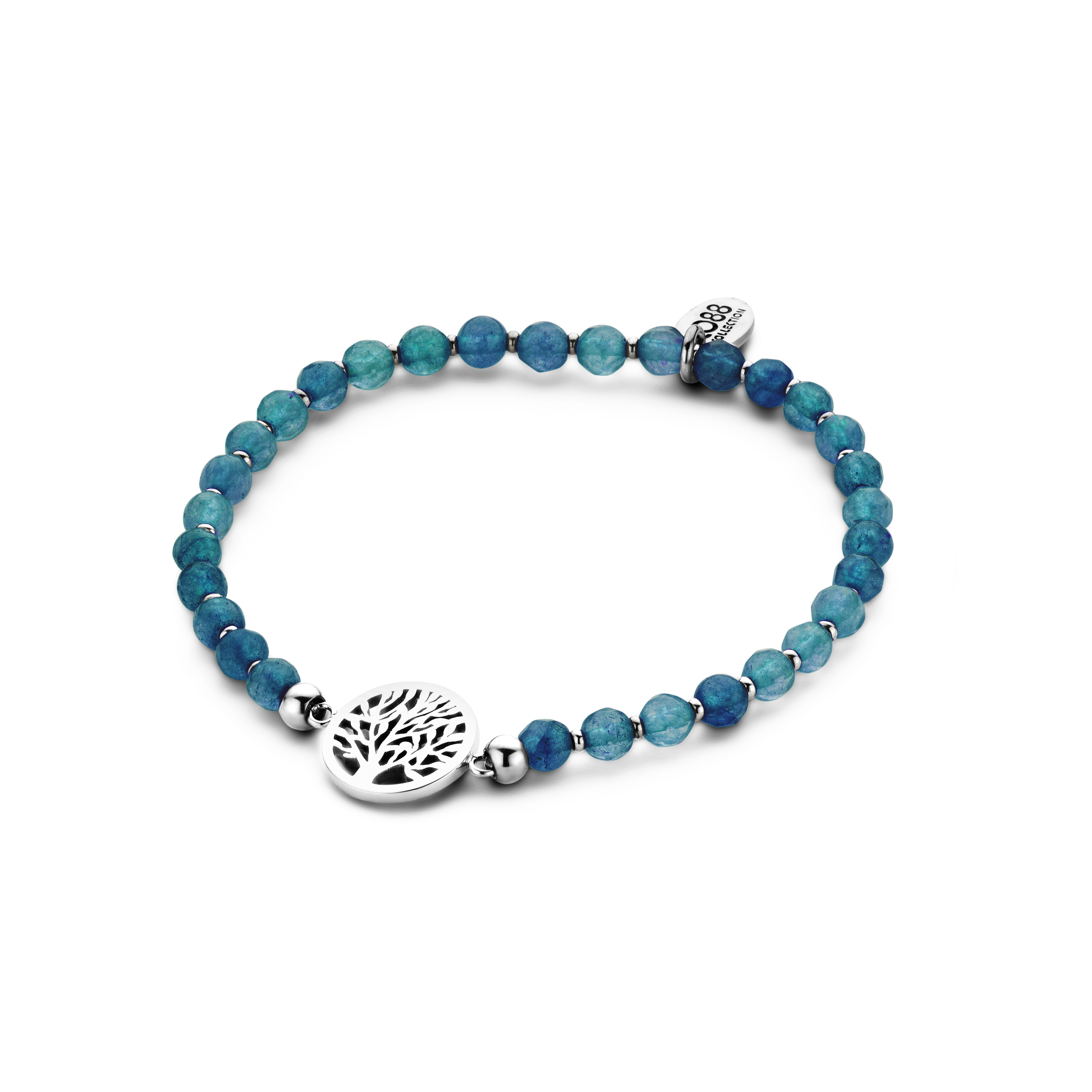 Bracelet Femme CO88 Arbre de vie et Jade bleue