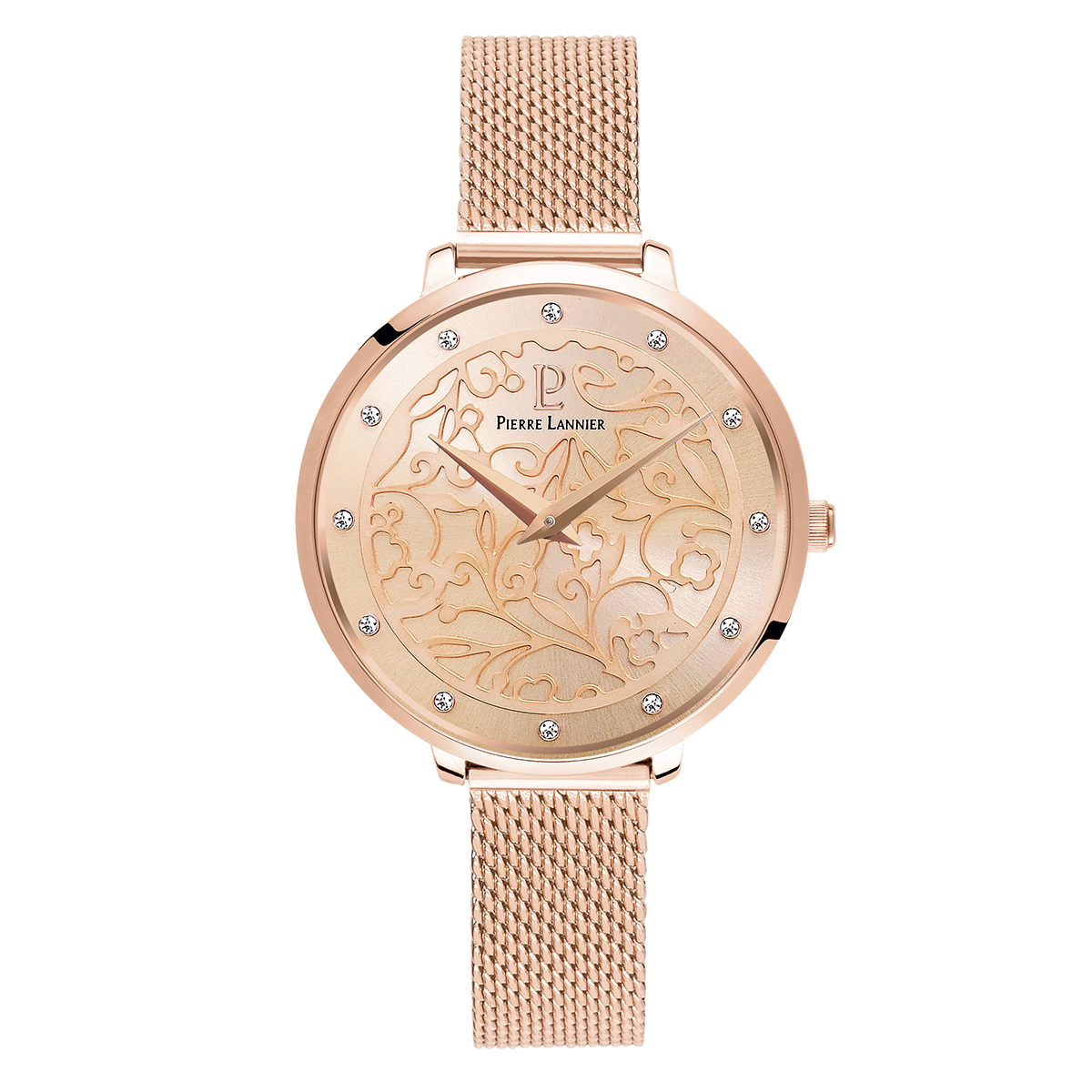 Montre Femme EOLIA Cadran Doré-rose Bracelet Acier Milanais Doré-rose