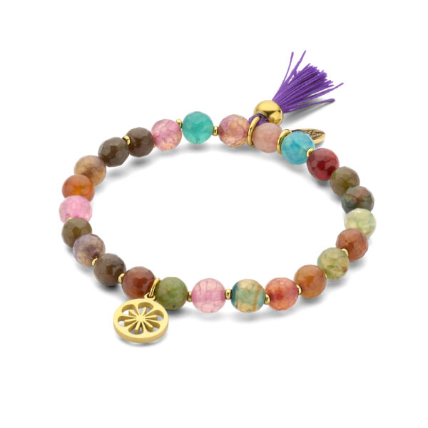 Bracelet Acier Femme CO88 en pierres naturelles multicolores