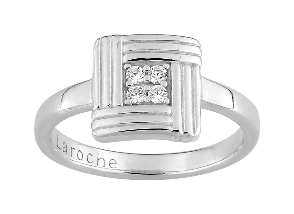 Bague Guy Laroche en argent et oxyde de zirconium