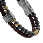 HB562203 bracelet-karma-22cm-cuir-tresse-marron-oeil-de-tigre-et-agates-noires-2