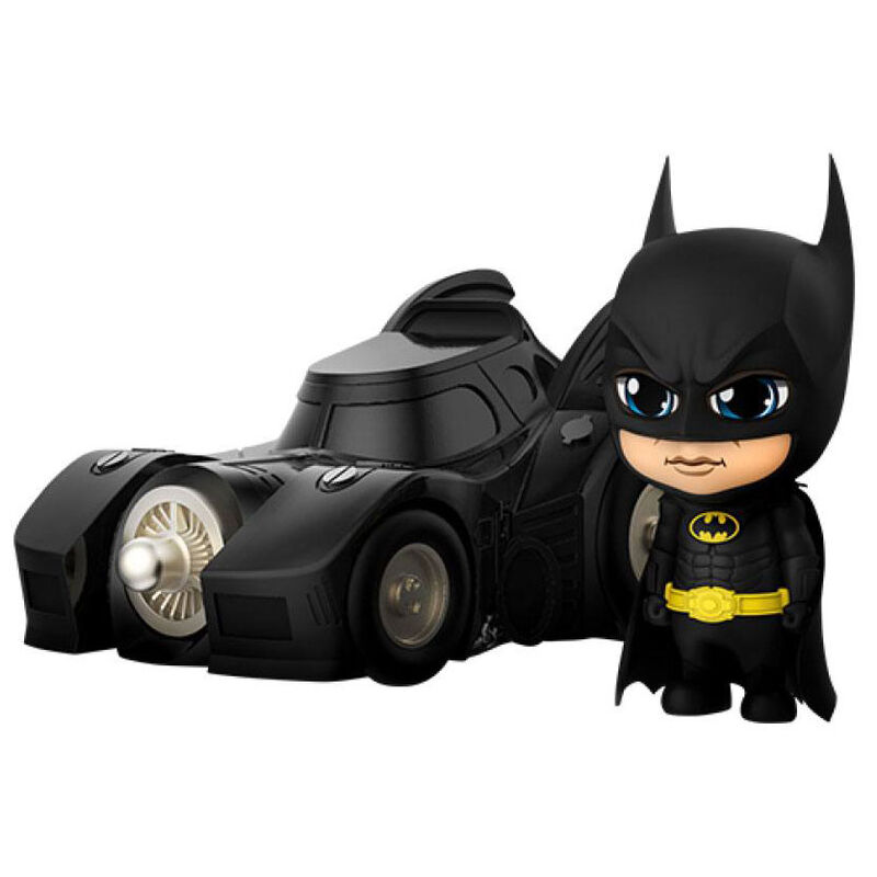 Figurine Cosbaby Batman avec Batmobile 1989 10cm
