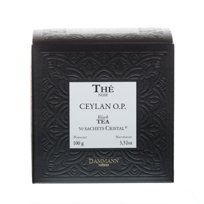 Thé Noir Ceylan O.P, 50 Sachets cristal