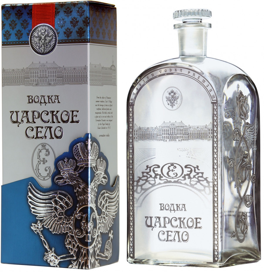 Vodka Tsarskoe Selo avec étui www.luxfood-shop.fr