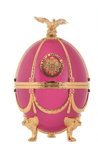 Fabergé Shocking Pink métallisé , cadeau oeuf fabergé rose vif