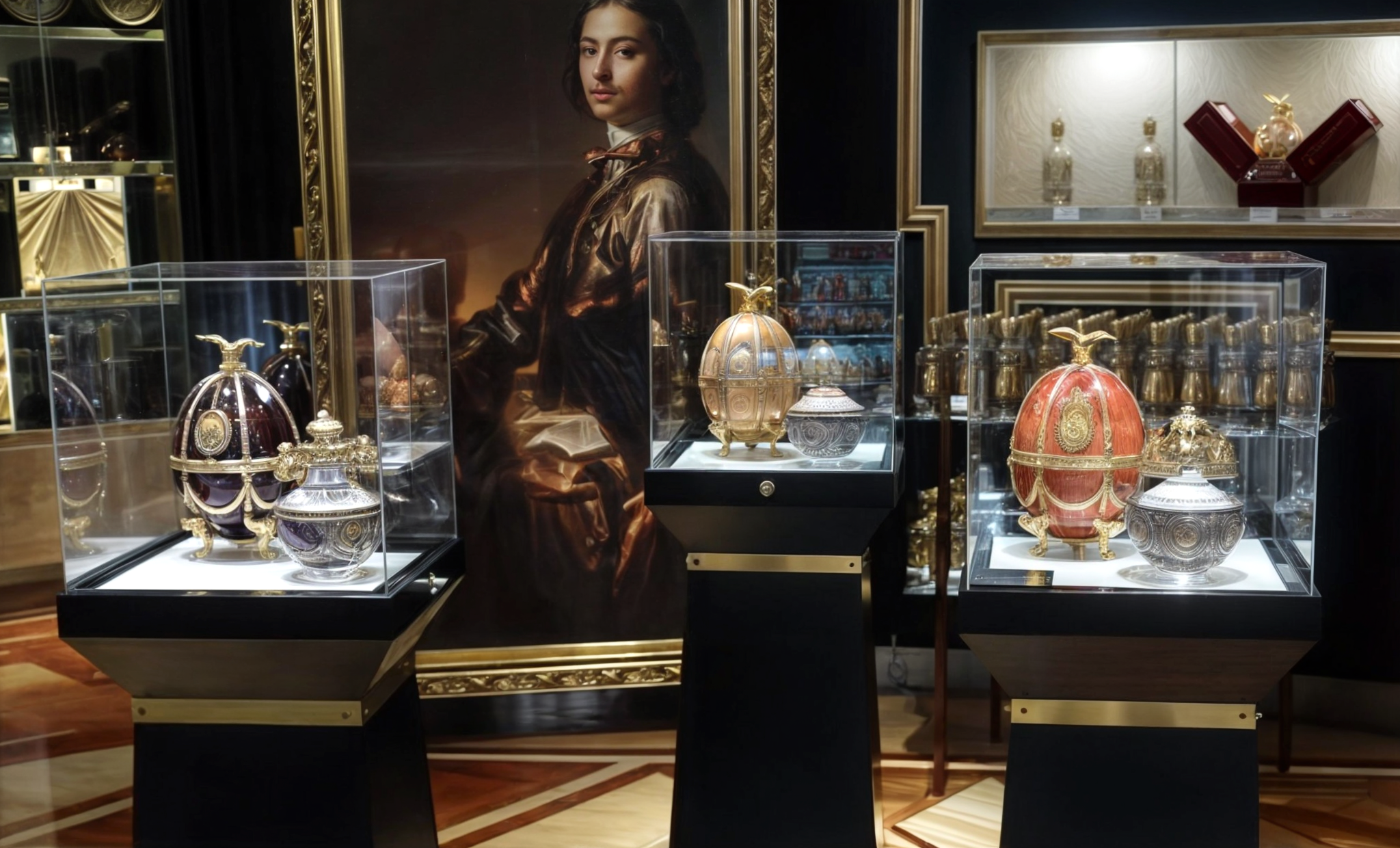 presentation oeuf faberge dans galerie www luxfood fr