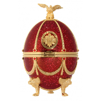 Oeuf de Faberge Vodka Imperial collection Diamant avec cristal Swarvoski Rouge www.oeuf-de-faberge.fr
