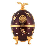 Vodka imperial collection dark red Faberge egg  oeuf de faberge rouge foncé avec phoenix