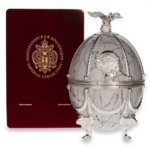 Oeuf de Faberge Vodka imperial collection blanc marbré
