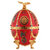 Oeuf de Fabergé Vodka imperial collection super premium rouge avec dragons et oiseaux