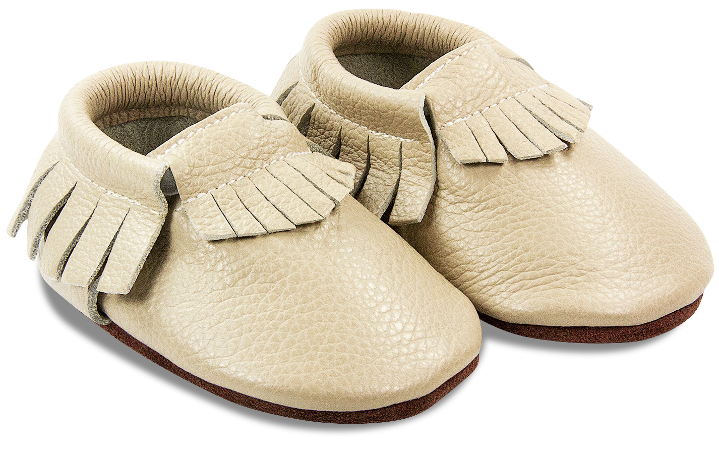 Mini Moccs en cuir souple Modèle Ivoire