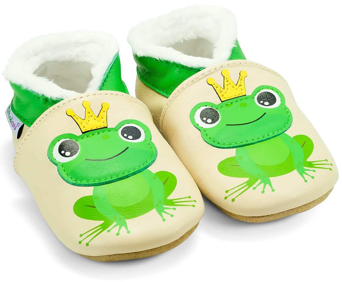 Chaussons souple cuir, fourrés, bébé / enfant, chausson personnalisé, noël  - Un grand marché