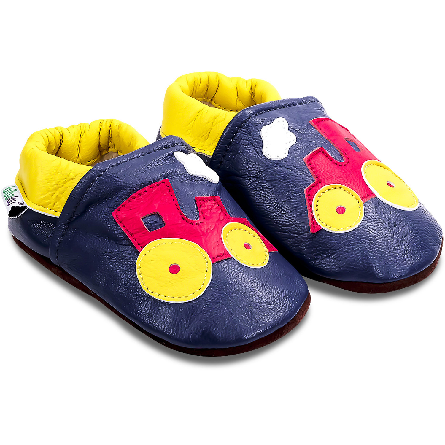 Chaussons bébé en cuir souple Tchoutchou le Petit Train