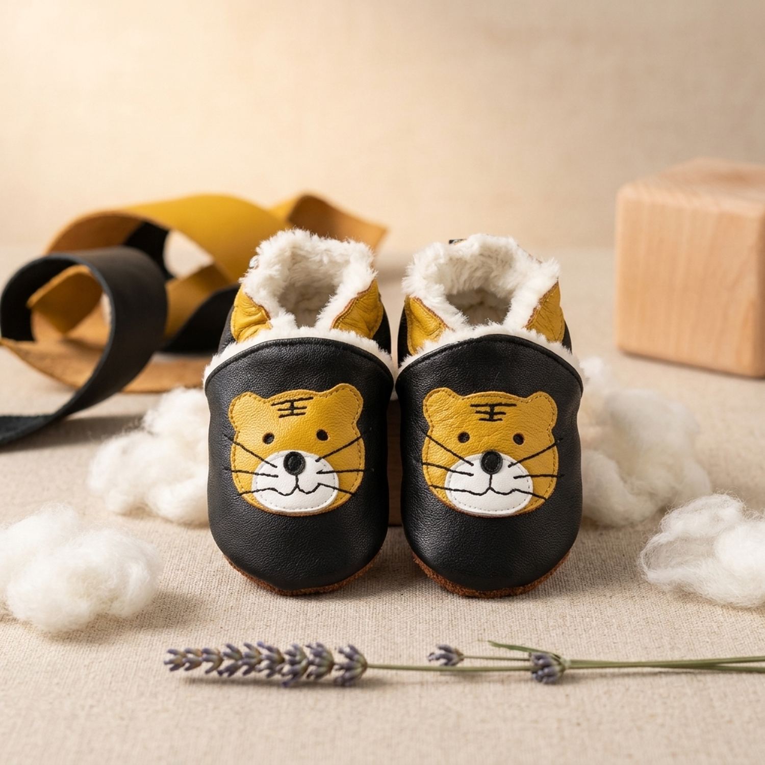 chaussons-bebe-cuir-souple-fourres-charly-le-tigre-vue-face-5