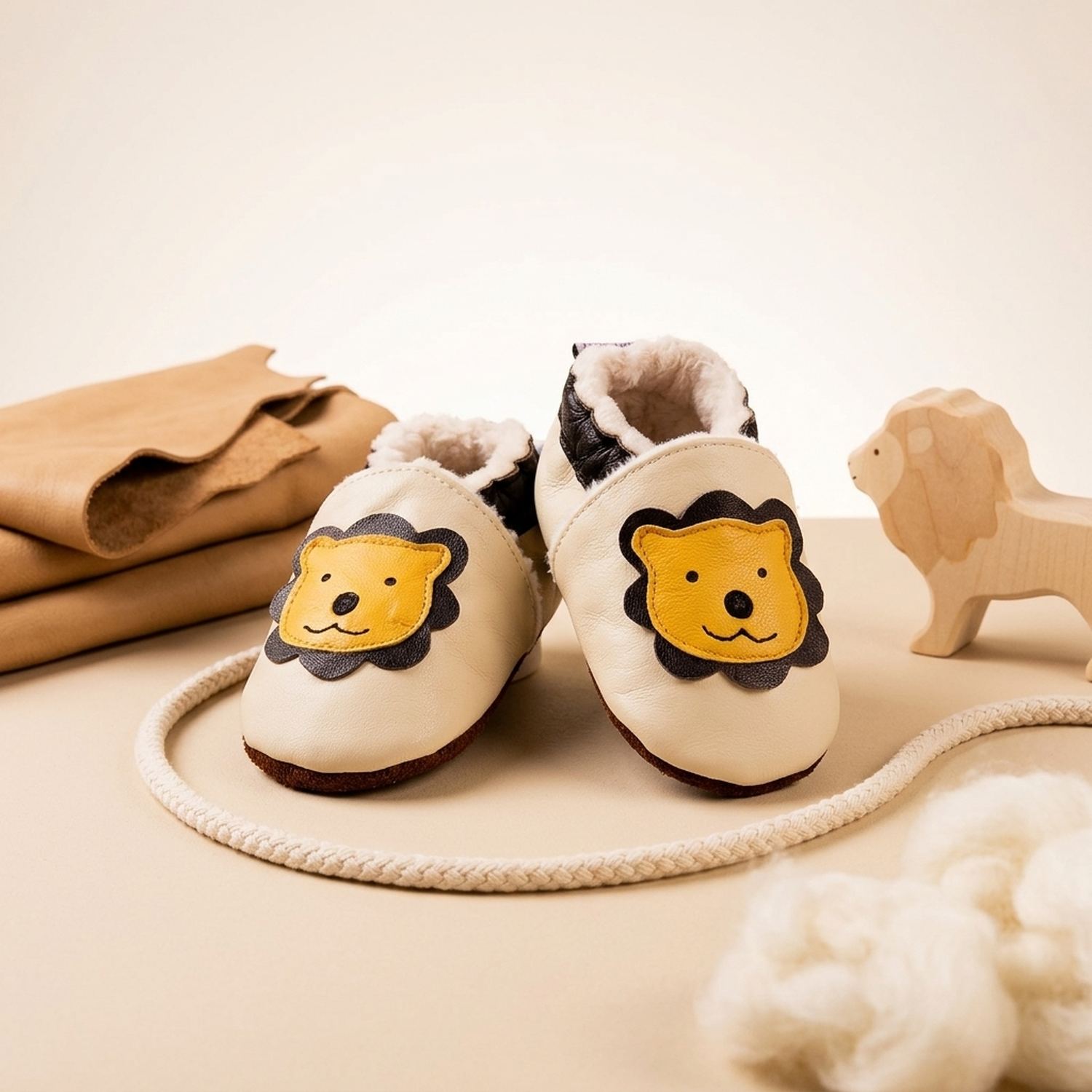 chaussons-bebe-cuir-souple-fourres-leon-le-lion-beige-mise-en-scene-jouets-6
