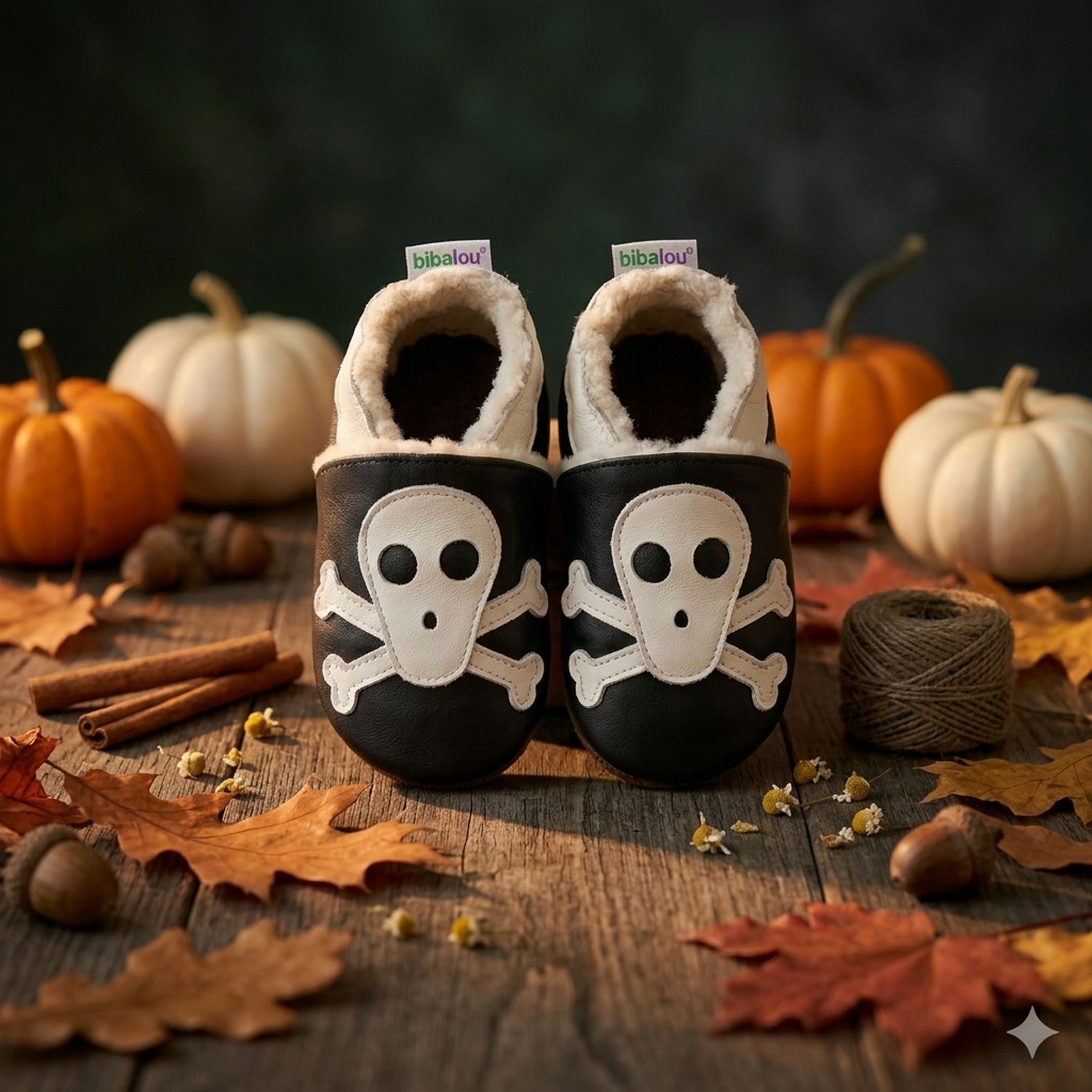 chaussons-bebe-cuir-souple-fourres-rock-n-roll-squelette-mise-en-scene-halloween-6