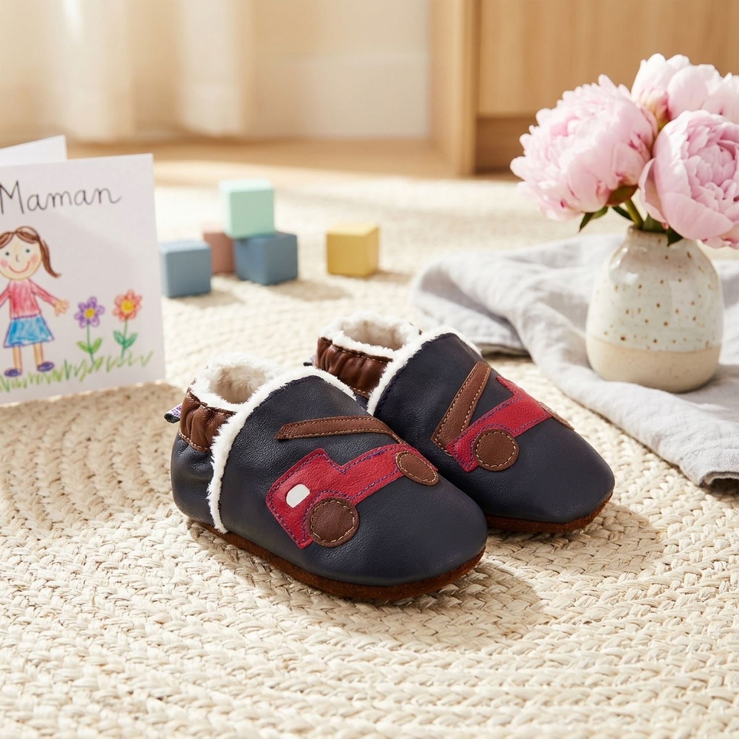 chaussons-bebe-cuir-souple-fourres-beau-comme-un-camion-mise-en-scene-fete-des-meres-5