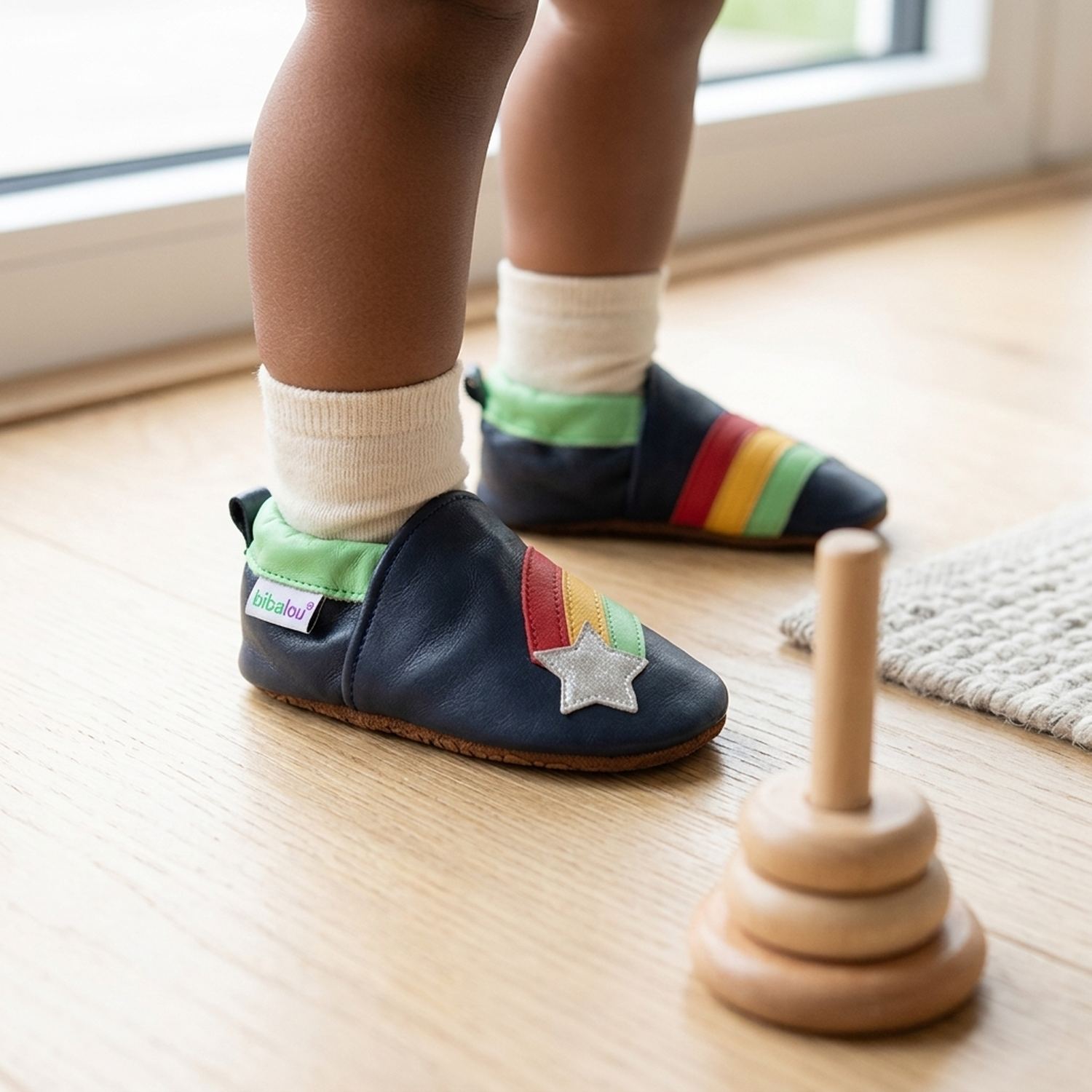 chaussons-bebe-cuir-souple-etoile-filante-portee-bebe-2