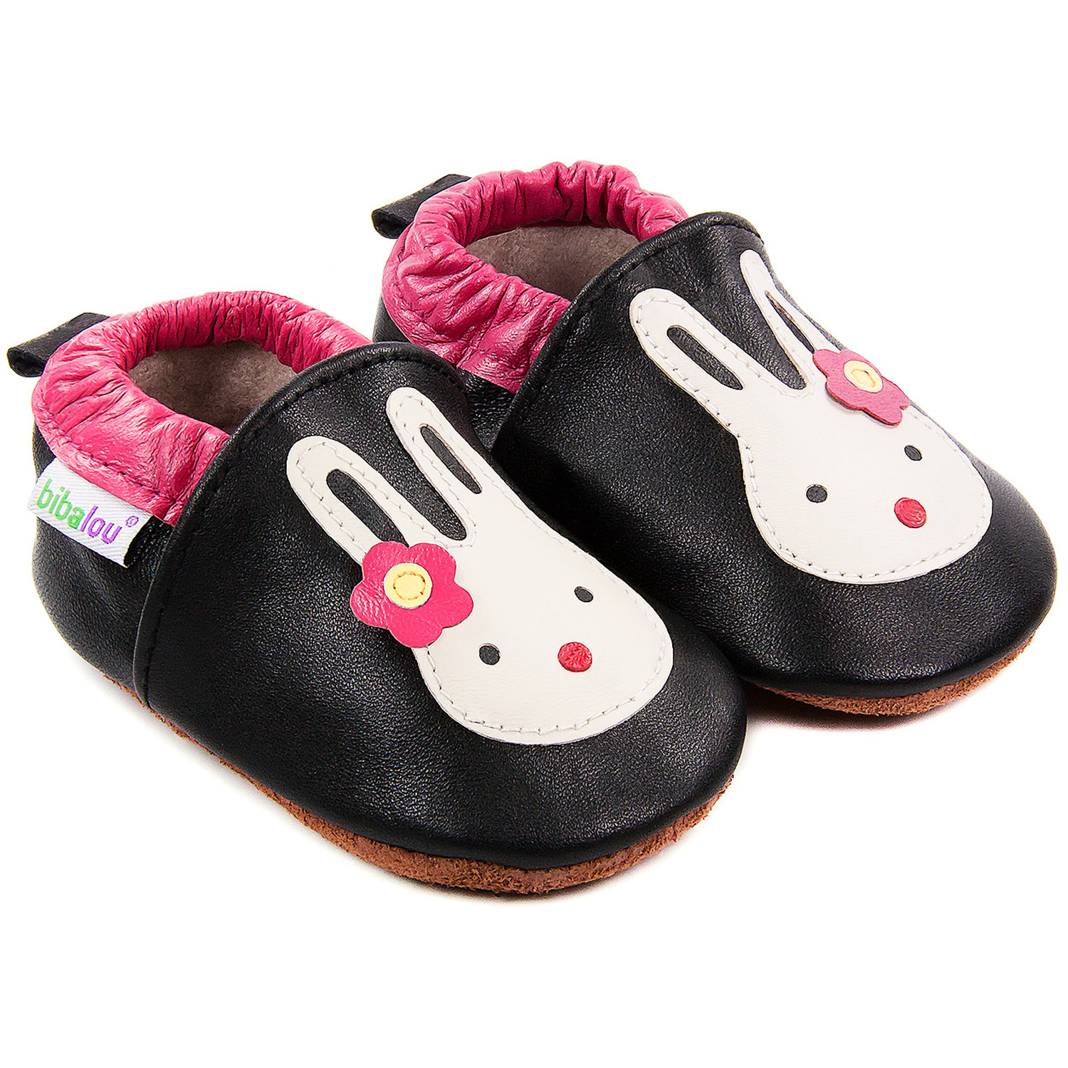 Chaussons bébé en cuir souple Lapin Coquin