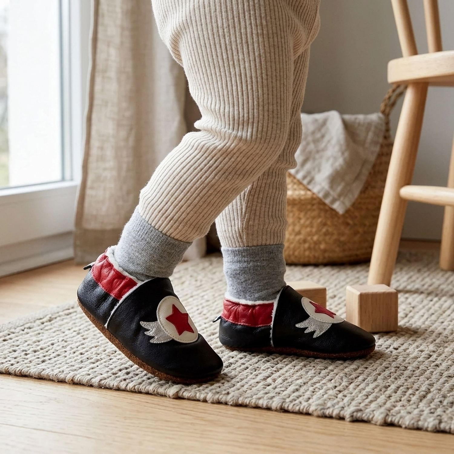 chaussons-bebe-cuir-souple-fourres-super-heros-portee-bebe-2