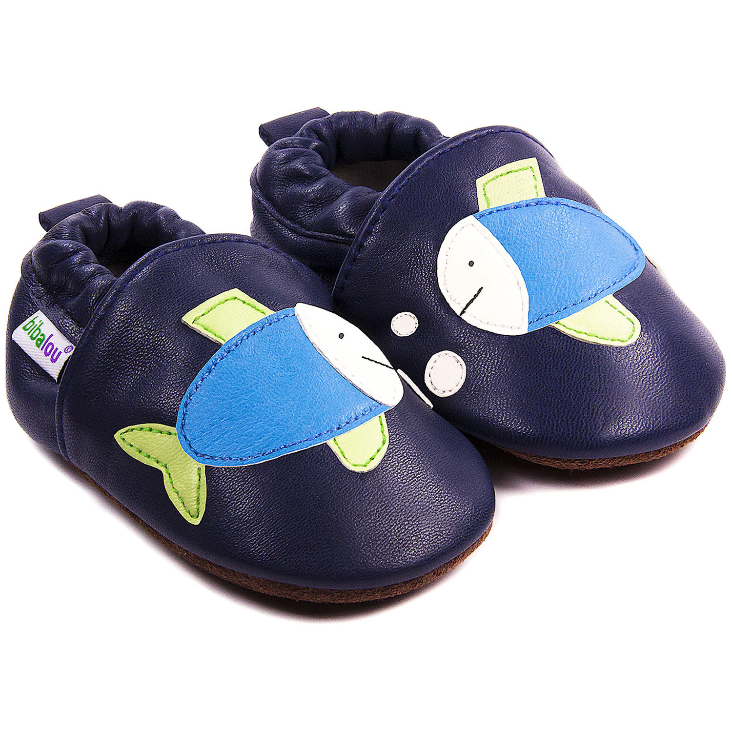 Chaussons bébé en cuir souple Gaston le Poisson